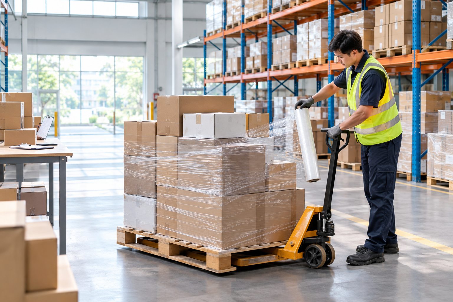 AI-generated illustrative multi-supplier cargo consolidation